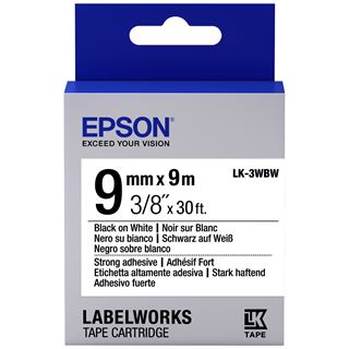 Epson Band klebend schw./weiß 9mm