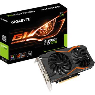 2GB Gigabyte GeForce GTX 1050 G1 Gaming 2G Aktiv PCIe 3.0 x16 (Retail)