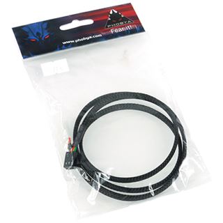 Phobya Durchflusssensorkabel 3 Polig 80cm - Schwarz gesleevt