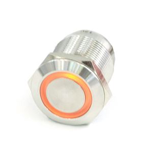 Phobya Vandalismus Klingeltaster 19mm, orange beleuchtet, mit