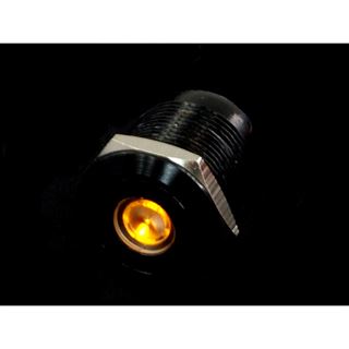 Phobya Vandalismus Klingeltaster 19mm Aluminium schwarz, gelb Punkt