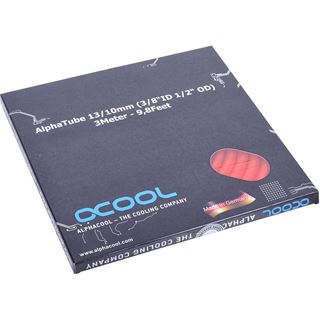 Alphacool Schlauch AlphaTube HF 13/10 (3/8"ID) - UV Rot 3m