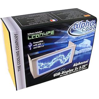 Alphacool LCD-Display 240x128 Pixel Blau neg. silber