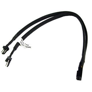 Phobya Y-Kabel 3Pin Molex auf 2x 3Pin Molex 30cm - Schwarz