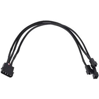 Phobya Adapter 4Pin Molex auf 3Pin 5V/7V/12V 30cm - Schwarz