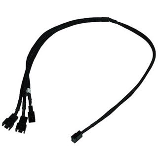 Phobya Y-Kabel 3Pin Molex auf 3x 3Pin Molex 60cm - Schwarz