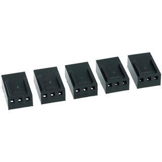 Phobya Fan Power Connector 3Pin Buchse inkl. 3 Pins - 5 St&uuml;ck