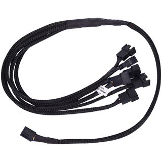 Phobya Y-Kabel 4Pin PWM auf 6x 4Pin PWM 60cm - Schwarz
