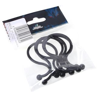 Phobya 0.00m Kabeldriller 26-30mm Schwarz 5 St&uuml;ck