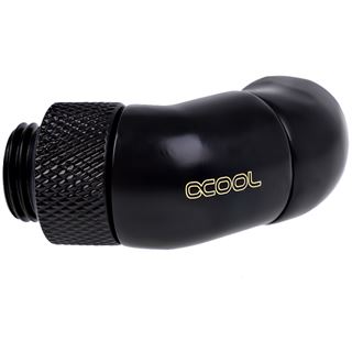 Alphacool Eiszapfen Winkeladapter Doppel-45° drehbar G1/4 AG auf