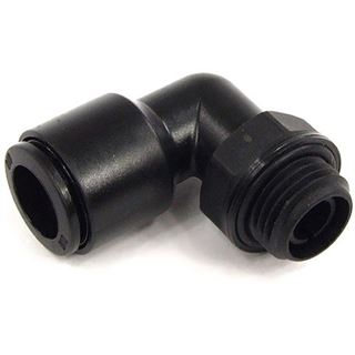 Aquatuning 10mm G1/4 Steckanschluss 90&deg; drehbar schwarz kunststoff