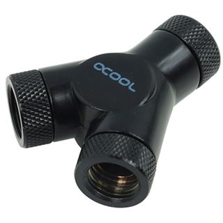 Alphacool HF Y-Verbinder - G1/4 drehbar - 3x Innengewinde - Deep Black