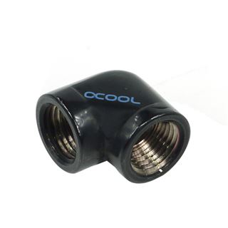Alphacool HF L-Verbinder G1/4 IG auf G1/4 IG - Deep Black