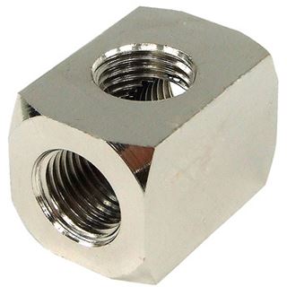 Aquatuning Anschlussoption Messing TEE T-St&uuml;ck G1/4" MSV