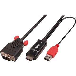 (&euro;28,90*/1m) 1.00m Lindy HDMI Adapterkabel aktiv HDMI-Stecker