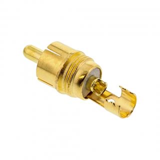 InLine Cinchstecker Lötversion Metall silber Ring weiß