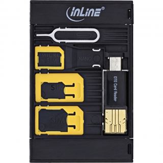 InLine SIM-BOX, Simkartenadapter und Zubehörbox mit OTG