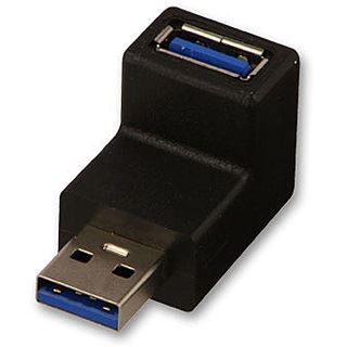 Lindy USB 3.0 Adapter Typ A 90&oslash; nach oben Stecker - Kupplung