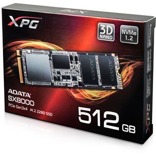 512GB ADATA XPG SX8000 M.2 2280 PCIe 3.0 x4 32Gb/s 3D-NAND MLC Toggle