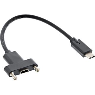 (€59,50*/1m) 0.20m InLine USB3.1 Adapterkabel USB C Stecker auf