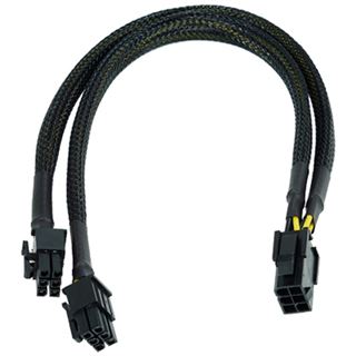 Phobya Y-Kabel 6Pin Buchse auf 2x 6Pin Stecker - Schwarz