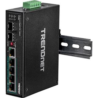 TrendNet Switch 6-port Indust. Gbit PoE+ DIN Rail Switch 120W