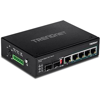 TrendNet Switch 6-port Indust. Gbit PoE+ DIN Rail Switch 120W