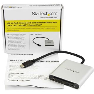 Startech USB 3.0 Kartenleser mit USB-C f&uuml;r SD/MicroSD/CF