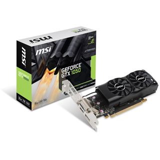 2GB MSI GeForce GTX 1050 2GT LP Aktiv PCIe 3.0 x16 (Retail)