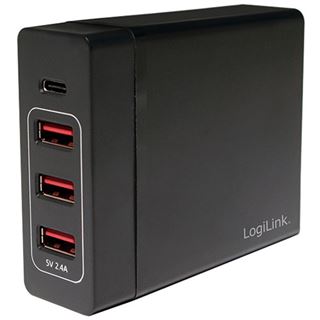 Logilink USB Tischladeadapter, LogiLink 3xUSB-A Port+1xUSB-C Port,60W