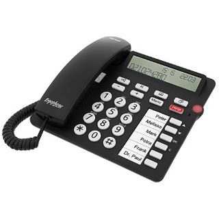 tiptel Ergophone 1300, Großtastentelefon, schwarz