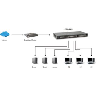 LevelOne 50-Port-Fast Ethernet-Switch