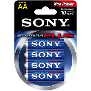 Sony Stamina Plus LR6 Alkaline AA Mignon Batterie 1.5 V 4er Pack