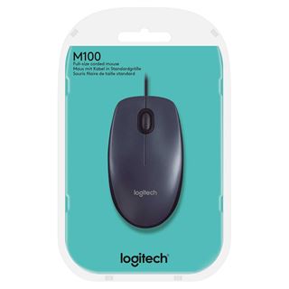 Logitech M100 USB dunkelgrau (kabelgebunden)