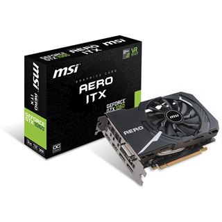 3GB MSI GeForce GTX 1060 AERO ITX 3G OC Aktiv PCIe 3.0 x16 (Retail)