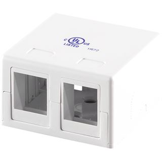 LogiLink Keystone Aufputz-Leergehäuse, ungeschirmt, 2-fach