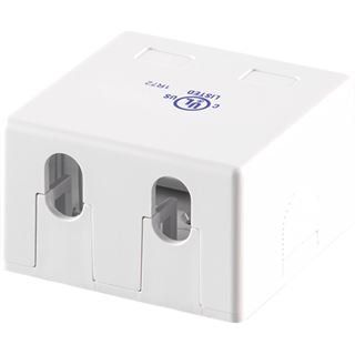 LogiLink Keystone Aufputz-Leergehäuse, ungeschirmt, 2-fach