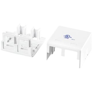 LogiLink Keystone Aufputz-Leergehäuse, ungeschirmt, 2-fach