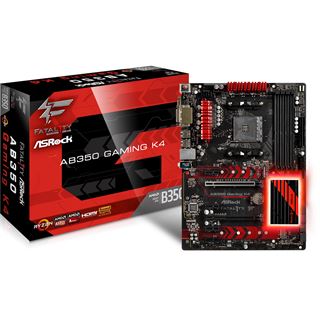 ASRock Fatal1ty AB350 Gaming K4 AMD B350 So.AM4 Dual Channel DDR4 ATX