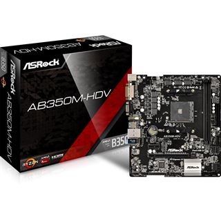 ASRock AB350M-HDV AMD B350 So.AM4 Dual Channel DDR4 mATX Retail