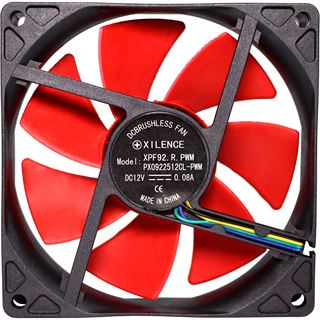 Xilence Red Wing 92x92x25mm 1800 U/min 22 dB(A) schwarz/rot