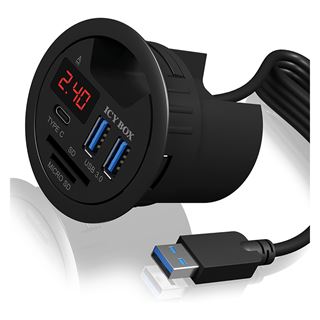 Raidsonic ICY BOX USB-Hub mit USB 3.0 USB Type-C Kartenleser