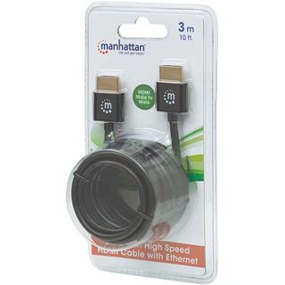 (€4,30*/1m) 3.00m Manhattan HDMI Anschlusskabel Slim
