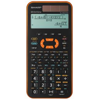 Sharp Schulrechner EL-W531 XG, Farbe: orange