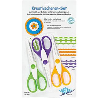 WEDO Konturenscheren-Set, 3er Set, farbig sortiert