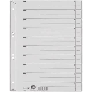 Leitz Trennbl&auml;tter, A4 &Uuml;berbreite, Kraftkarton 200g/qm, 100