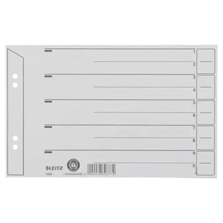 Leitz Trennbl&auml;tter, DIN A5 quer, Kraftkarton 200 g/qm, grau