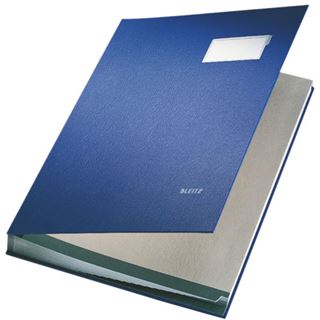 Leitz Unterschriftenmappe, PP-&Uuml;berzug, 20 F&auml;cher, blau