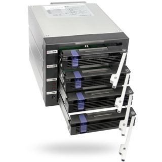 Icy Dock MB454SPF-B 3.5" (8,89cm) SATA 6 GB/s schwarz/silber