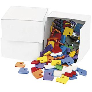 WEDO Schl&uuml;sselkappen eckig, 100er Sortimentskarton
